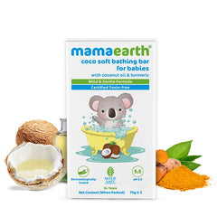 Mamaearth Baby Mamaearth Coco Soft Bathing Bar pH 5.5 With Coconut Oil & Turmeric Pack of 2 - 150 gm