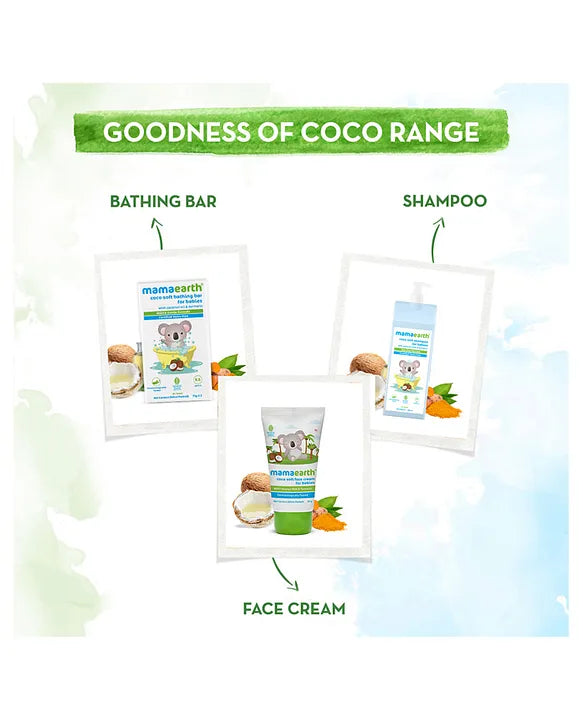 Mamaearth Baby Mamaearth Coco Soft Bathing Bar pH 5.5 With Coconut Oil & Turmeric Pack of 2 - 150 gm