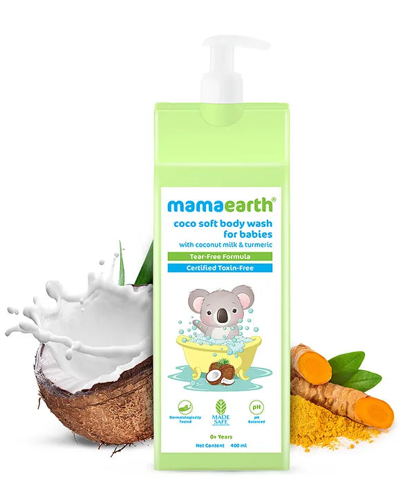 Mamaearth Baby Mamaearth Coco Soft Body Wash with Coconut Milk and Turmeric - 400 ml