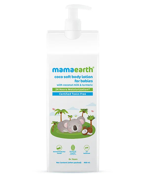 Mamaearth Baby Mamaearth Coco Soft Body Lotion With Coconut Milk & Turmeric For 24 Hour Moisturization - 400 ml