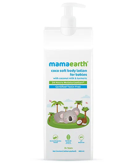 Mamaearth Coco Soft Body Wash & Body Lotion With Coconut Milk & Turmeric - 400 ml each