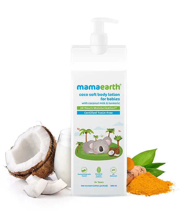 Mamaearth Baby Mamaearth Coco Soft Body Lotion With Coconut Milk & Turmeric For 24 Hour Moisturization - 400 ml