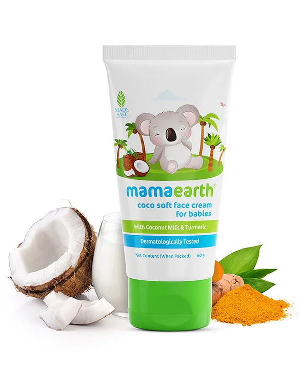 Mamaearth Baby Coco Soft Face Cream With Coconut Milk & Turmeric - 60 gm