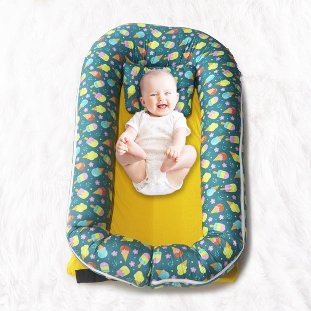 Baby Nest with Removable Covers - Icecream