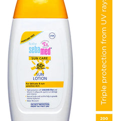 Sebamed Baby  Sun Lotion|pH 5.5|Triple Protection from UV rays|Water & Sweat resistant|200 ml