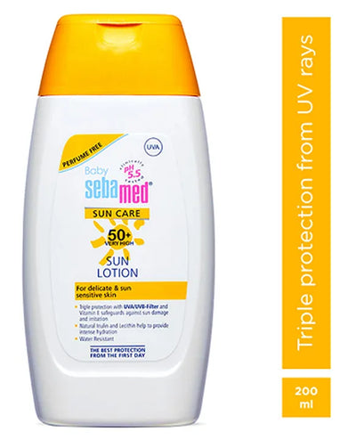 Sebamed Baby  Sun Lotion|pH 5.5|Triple Protection from UV rays|Water & Sweat resistant|200 ml