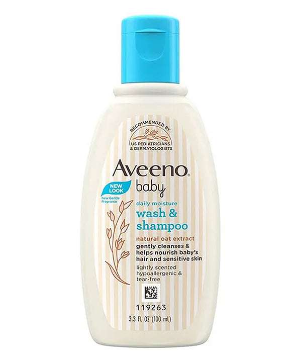 Aveeno Baby Daily Moisture Wash and Shampoo 100ml
