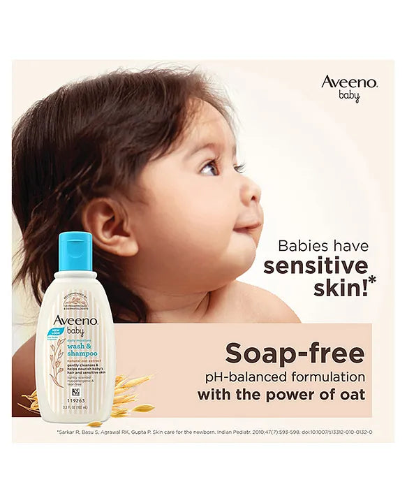 Aveeno Baby Daily Moisture Wash and Shampoo 100ml