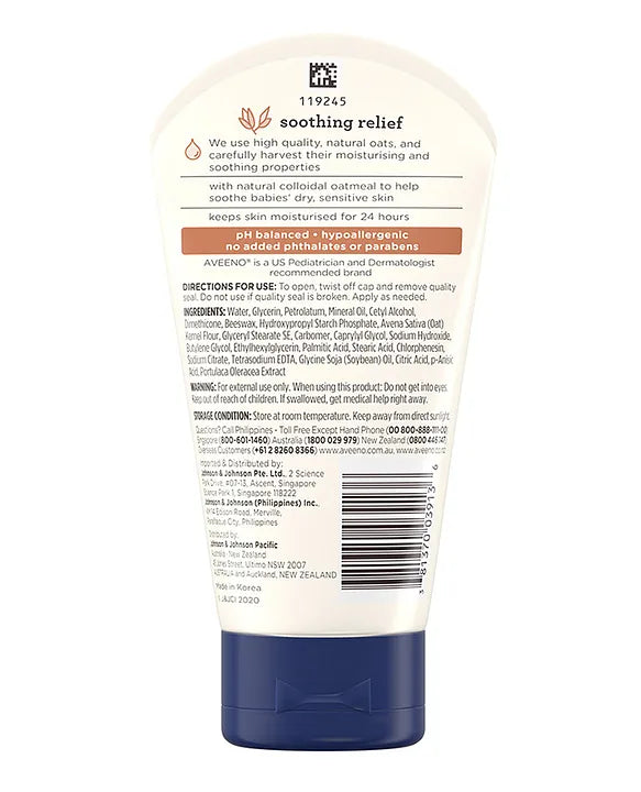 Aveeno Baby Soothing Relief Moisture Cream, Fragrance Free - 140 g