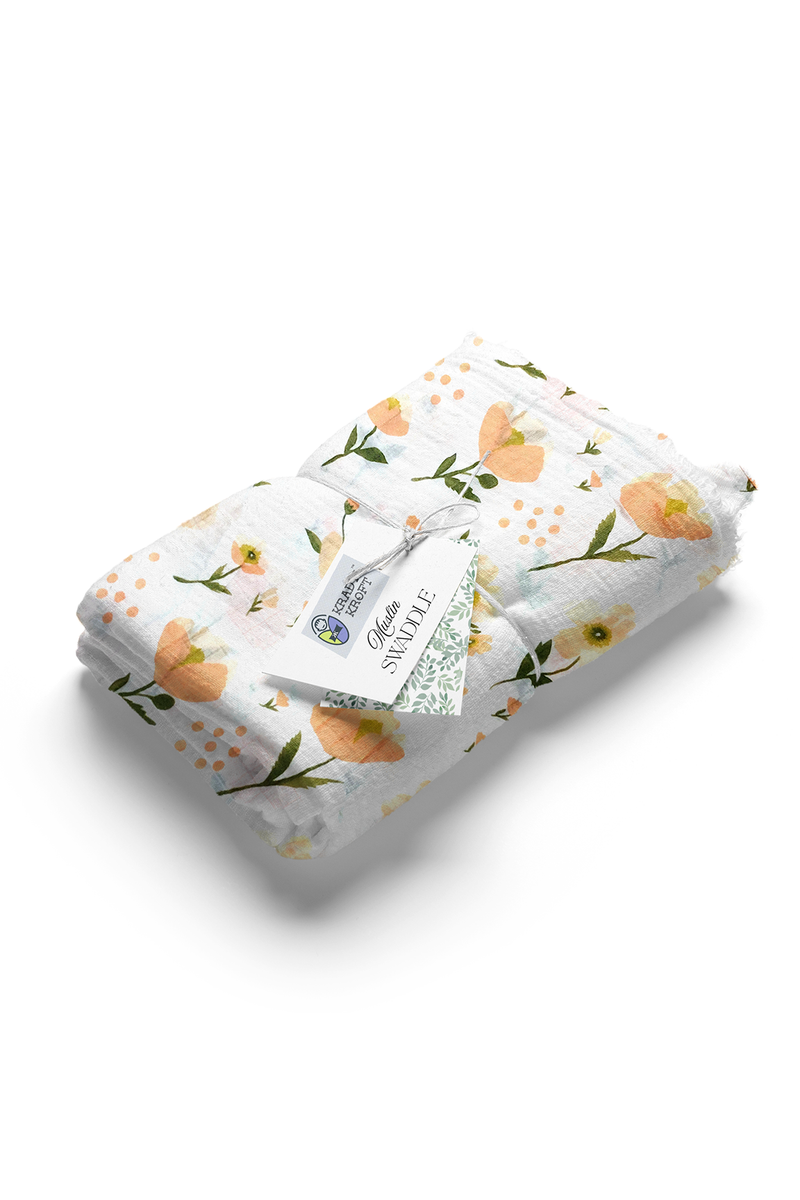 Muslin Swaddle for Infants 100 X 120 Cms - Tulip