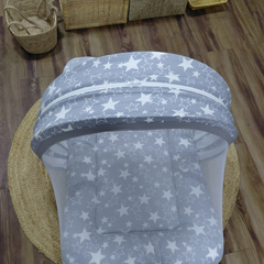 Born Grey Star -  Kradyl Kroft Bassinet Style Mosquito Net Bedding for Infants