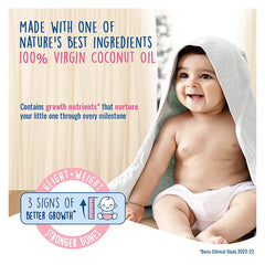Parachute Advansed Baby Massage Oil for New Born 100% Virgin Coconut Oil  Clinically Proven for Better Growth Vitamin E & F- 200 ml