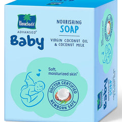 Parachute Advansed Baby Soap for Newborn Babies  Doctor Certified  Ph 5.5  Virgin Coconut Oil & Coconut Milk  Prevents Dryness - 75g x 3