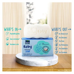 Parachute Advansed Baby Soap for Newborn Babies  Doctor Certified  Ph 5.5  Virgin Coconut Oil & Coconut Milk  Prevents Dryness - 75g x 3