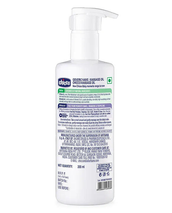 Chicco Baby Moments Massage Oil - 300 ml