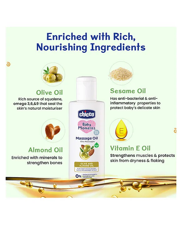 Chicco Baby Moments Massage Oil - 300 ml