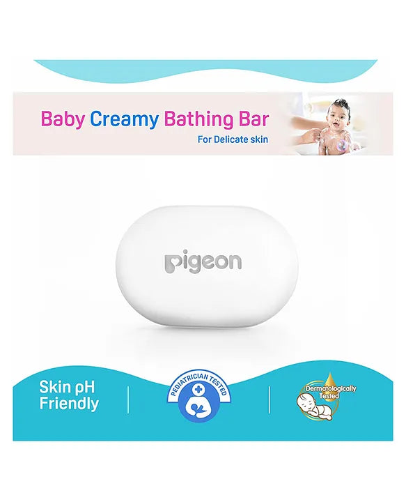 Pigeon Creamy Bathing Bar for Sensitive Skin Pack of 2 - 75 g Total