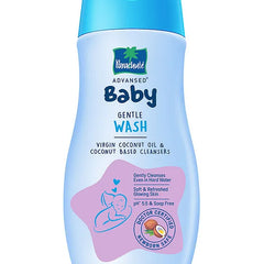 Parachute Advansed Baby Gentle Wash for New Born  Enriched with Virgin Coconut Oil  Gently cleanses in Hard water  Doctor certified-  200 ml