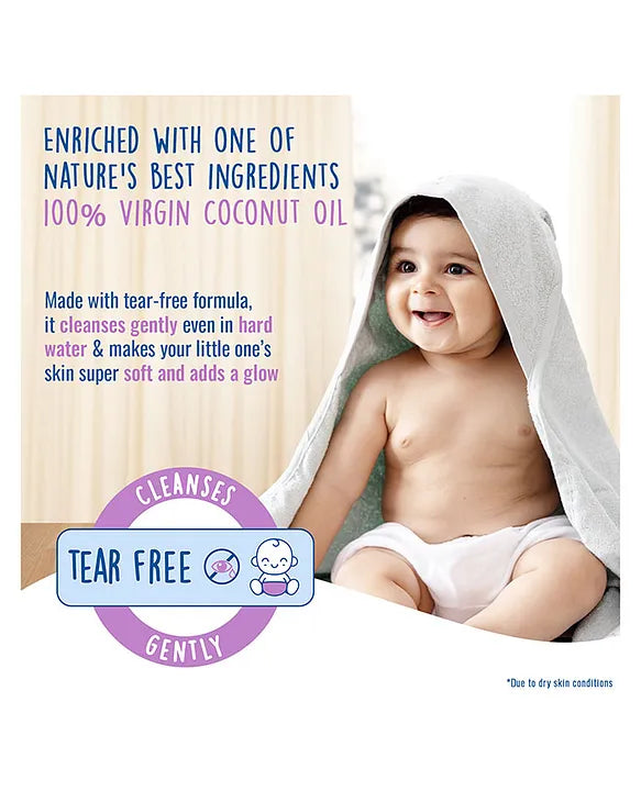 Parachute Advansed Baby Gentle Wash for New Born  Enriched with Virgin Coconut Oil  Gently cleanses in Hard water  Doctor certified-  200 ml