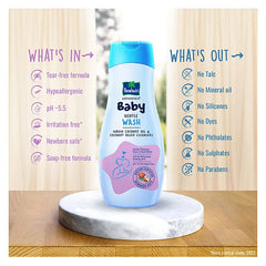 Parachute Advansed Baby Gentle Wash for New Born  Enriched with Virgin Coconut Oil  Gently cleanses in Hard water  Doctor certified-  200 ml
