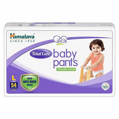 Himalaya Herbal Total Care Baby Pants Style Diapers Large - 54 Pieces & Baby Wipes - 72 Pieces