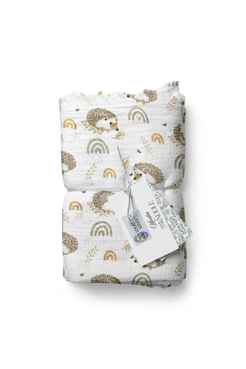 Muslin Swaddle for Infants 100 X 120 Cms - Porcufine