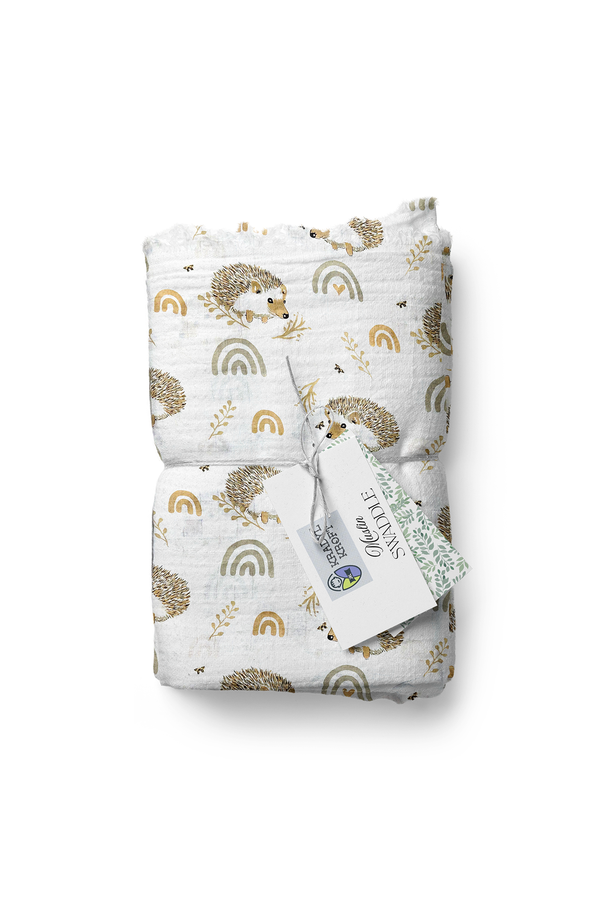 Muslin Swaddle for Infants 100 X 120 Cms - Porcufine