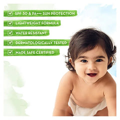 Mamaearth Baby Milk Soft Mineral Based Sunscreen with SPF 30 & PA+++ and Oats Milk and Calendula- 80 g