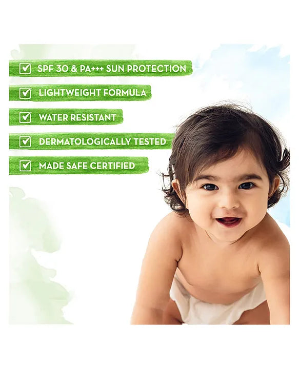 Mamaearth Baby Milk Soft Mineral Based Sunscreen with SPF 30 & PA+++ and Oats Milk and Calendula- 80 g