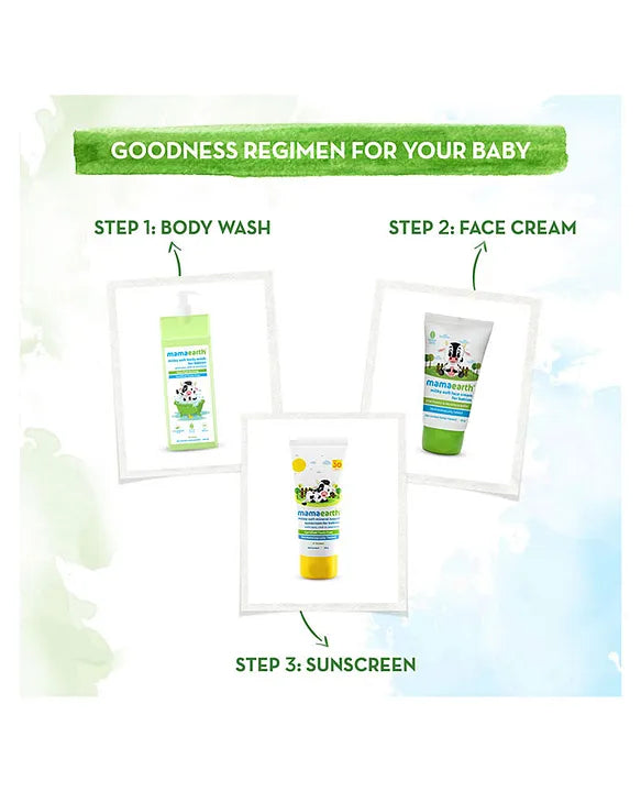 Mamaearth Baby Milk Soft Mineral Based Sunscreen with SPF 30 & PA+++ and Oats Milk and Calendula- 80 g