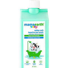 Mamaearth Baby Head to Toe Wash With Oats Milk Calendula for Babies 2 in 1 Tear Free Body Wash & Shampoo- 400 ml