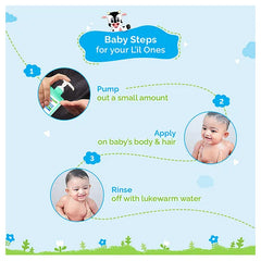 Mamaearth Baby Head to Toe Wash With Oats Milk Calendula for Babies 2 in 1 Tear Free Body Wash & Shampoo- 400 ml