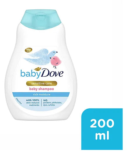 Baby Dove Rich Moisture Body Wash, Lotion & Shampoo (200 ml each)