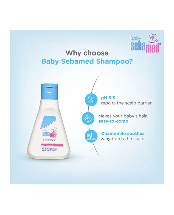 Sebamed Baby  Shampoo|pH 5.5| Ideal for Newborn's delicate scalp| No Tears | 50 ml