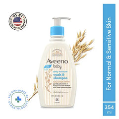 Aveeno Baby Daily Moisturising Bath - 354 ml & Soothing Relief Moisture Cream - 227 g