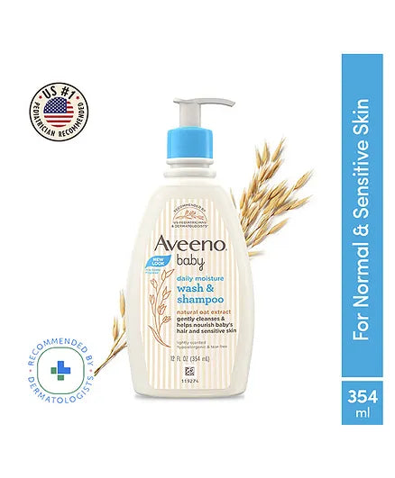 Aveeno Baby Daily Moisturising Bath - 354 ml & Soothing Relief Moisture Cream - 227 g