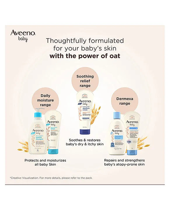 Aveeno Baby Daily Moisture Wash & Shampoo for Delicate Skin (354ml)