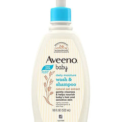 Aveeno Baby Daily Moisture Wash & Shampoo 532ml