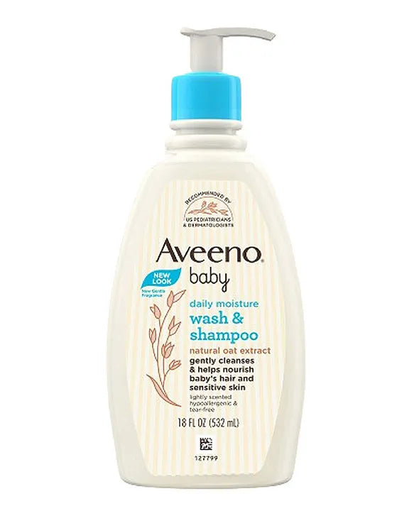Aveeno Baby Daily Moisture Wash & Shampoo 532ml