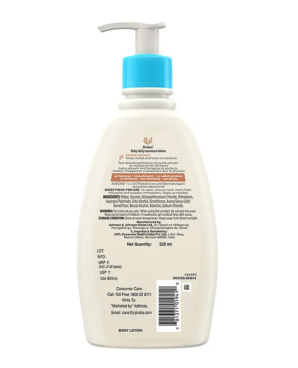 Aveeno Baby Daily Moisture Wash & Shampoo 532ml