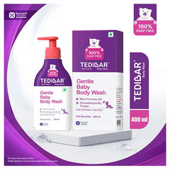 Torrent Pharma Tedibar Rich Moisturising Baby Body Wash 400ml with Skin Friendly PH | 100% Soap & Alkali Free | Prevents Dryness & Rashes | Dermatologically Test - By