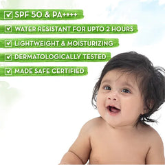 Mamaearth Baby Rich Moisturizing Ultra Light Sunscreen Water Resistant  Lightweight & Moisturizing with SPF 50 & PA - 50 g
