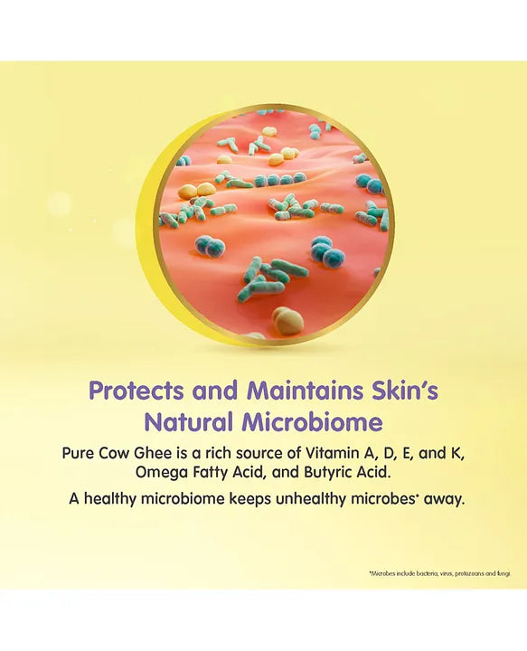 Himalaya Babycare Ghee Himalaya Head To Toe Baby Wash With Pure Cow Ghee 100 ml|pH5.5|For Sensitive Baby Skin from Day 1|Soap Free|No Tears|Newborn Safe|No Parabens|No Sulfates|Dermatologically Tested|Aloe Vera