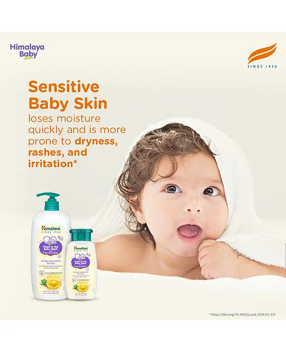 Himalaya Babycare Ghee Himalaya Head To Toe Baby Wash With Pure Cow Ghee 400 ml |pH5.5|For Sensitive Baby Skin from Day 1|Soap Free|No Tears|Newborn Safe|No Parabens|No Sulfates|Dermatologically Tested|Aloe Vera