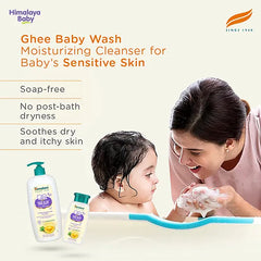 Himalaya Babycare Ghee Himalaya Head To Toe Baby Wash With Pure Cow Ghee 400 ml |pH5.5|For Sensitive Baby Skin from Day 1|Soap Free|No Tears|Newborn Safe|No Parabens|No Sulfates|Dermatologically Tested|Aloe Vera
