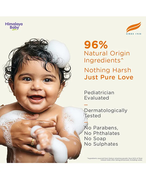 Himalaya Babycare Ghee Himalaya Head To Toe Baby Wash With Pure Cow Ghee 400 ml |pH5.5|For Sensitive Baby Skin from Day 1|Soap Free|No Tears|Newborn Safe|No Parabens|No Sulfates|Dermatologically Tested|Aloe Vera