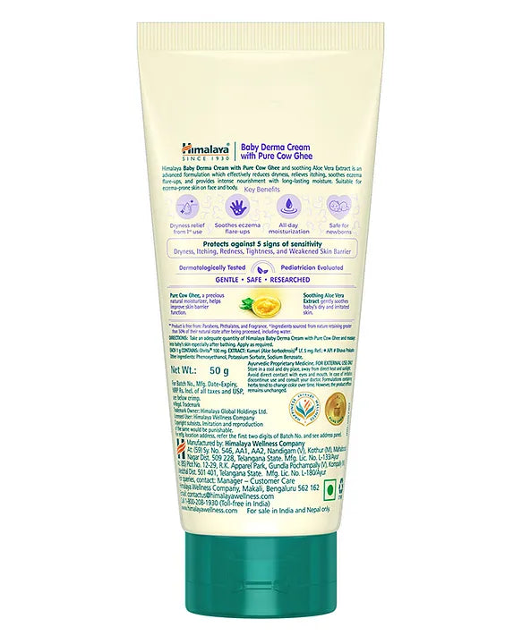 Himalaya Babycare Ghee Himalaya Babycare Baby Derma Cream (Eczema cream) with Pure Cow Ghee - 50ml