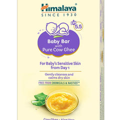 Himalaya Babycare Ghee Himalaya Baby Bar with Pure Cow Ghee 75g |ph 5.5|For baby's Sensitive skin from Day 1|Soap-free|Dermatologically Tested |Safe for newborns|Aloe vera