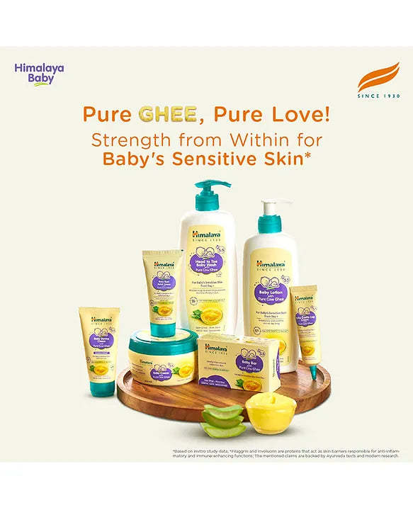 Himalaya Babycare Ghee Himalaya Baby Bar with Pure Cow Ghee 75g |ph 5.5|For baby's Sensitive skin from Day 1|Soap-free|Dermatologically Tested |Safe for newborns|Aloe vera