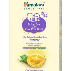 Himalaya Babycare Ghee Himalaya Baby Bar with Pure Cow Ghee 125g |ph 5.5|For baby's Sensitive skin from Day 1|Soap-free|Dermatologically Tested |Safe for newborns|Aloe vera